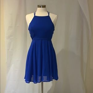 Blue strapy back dress